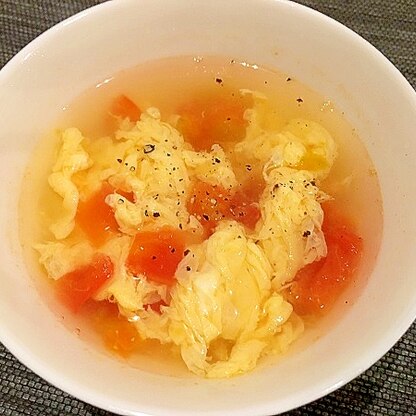 トマトの中華風かきたまスープ